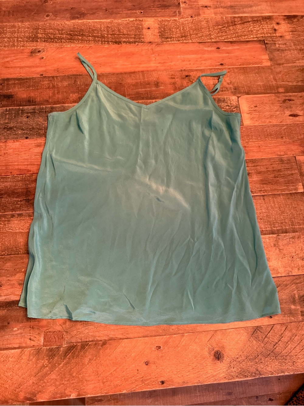J. Crew Teal Spaghetti Strap V-Neck Camisole